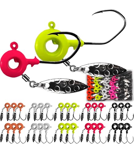Amazon.com : Crappie Magnet Eye Hole Jig Heads Kit, Includes 12